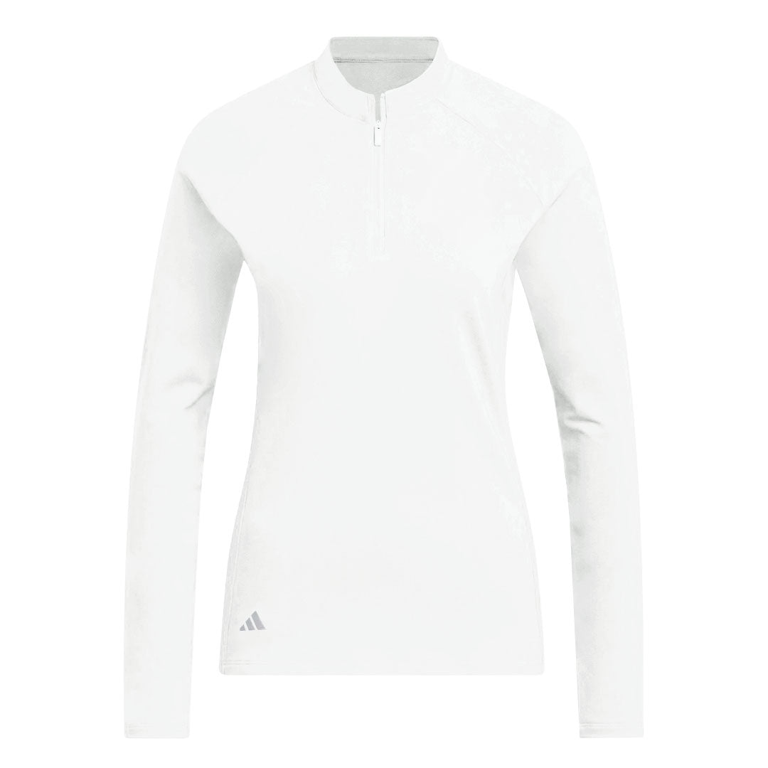 adidas - Women's Solid Long Sleeve 1/4 Zip Polos (HY3973) – SVP Sports