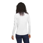 adidas - Women's Solid Long Sleeve 1/4 Zip Polos (HY3973)