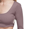 adidas - Women's Studio Lounge Ribbed Cropped T-Shirt (HH8500)