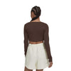 adidas - Women's Studio Lounge Ribbed Cropped T-Shirt (HN0678)