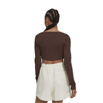 adidas - Women's Studio Lounge Ribbed Cropped T-Shirt (HN0678)