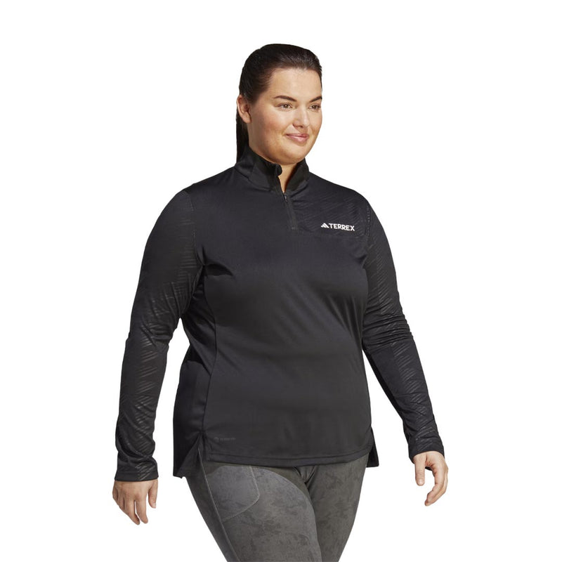 adidas - Women's Terrex Multi Half-Zip Long Sleeve Shirt (Plus Size) (HM3988)