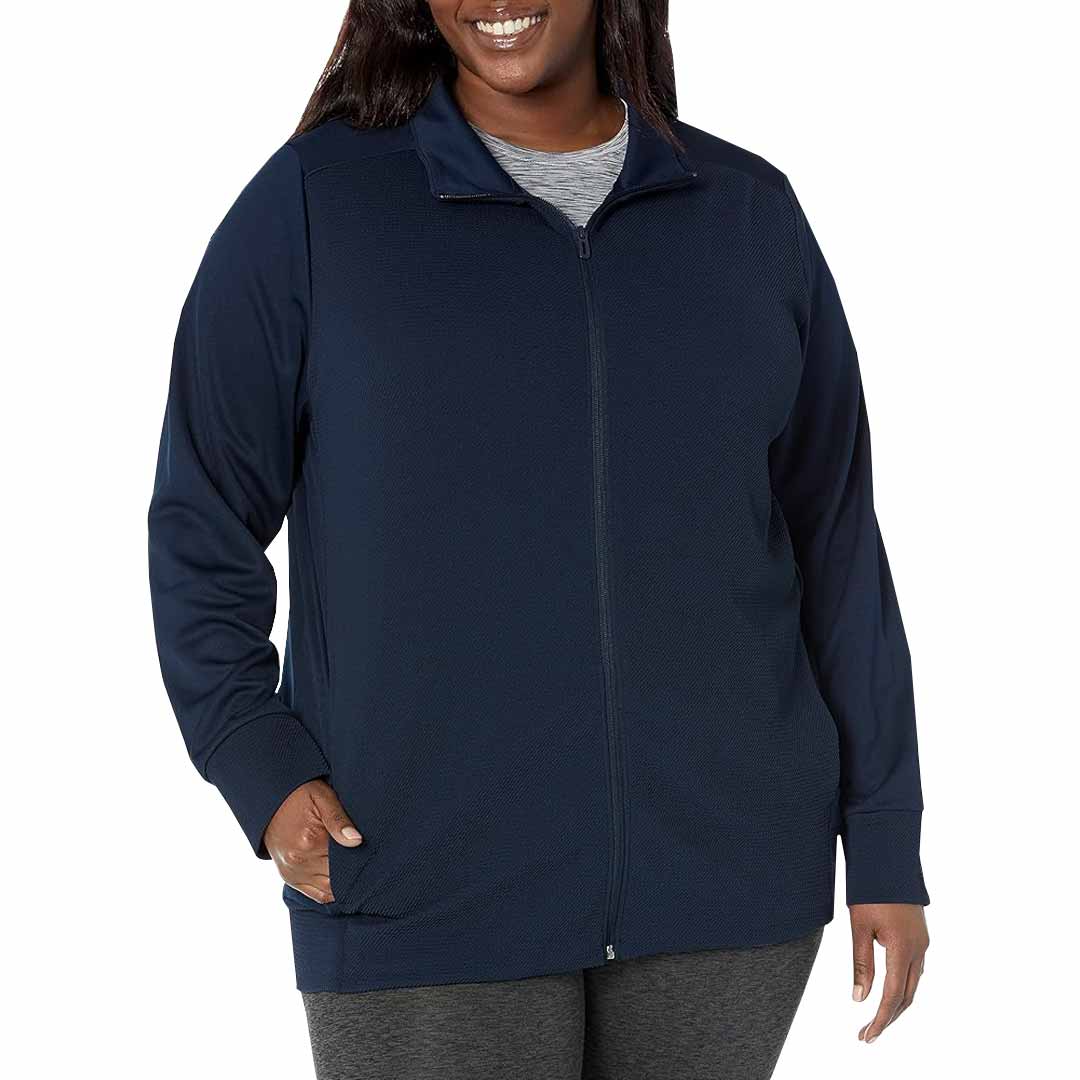adidas - Women's Textured Full Zip Jacket (Plus Size) (IC3499