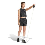 adidas - Women's Train Essentials Allover Print Workout Shorts (JE8685)
