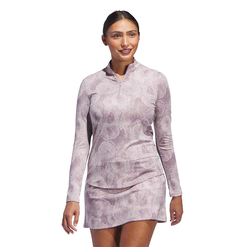 adidas - Women's Ultimate365 Printed 1/4 Zip Mock-Neck Pullover (IP4256)