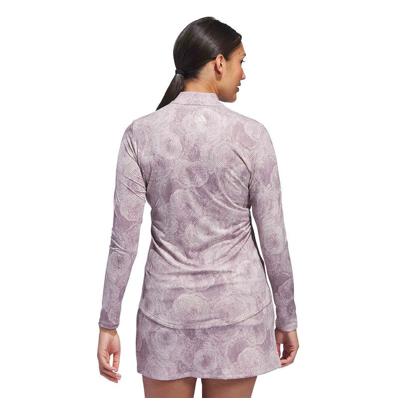 adidas - Women's Ultimate365 Printed 1/4 Zip Mock-Neck Pullover (IP4256)