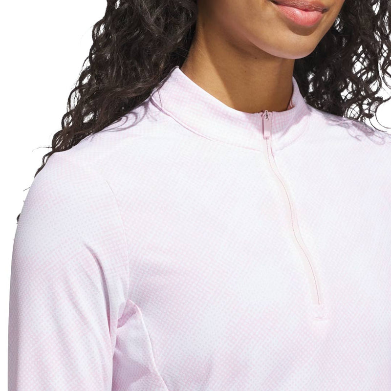 adidas - Women's Ultimate365 Printed 1/4 Zip Mock Neck Top (JN8412)