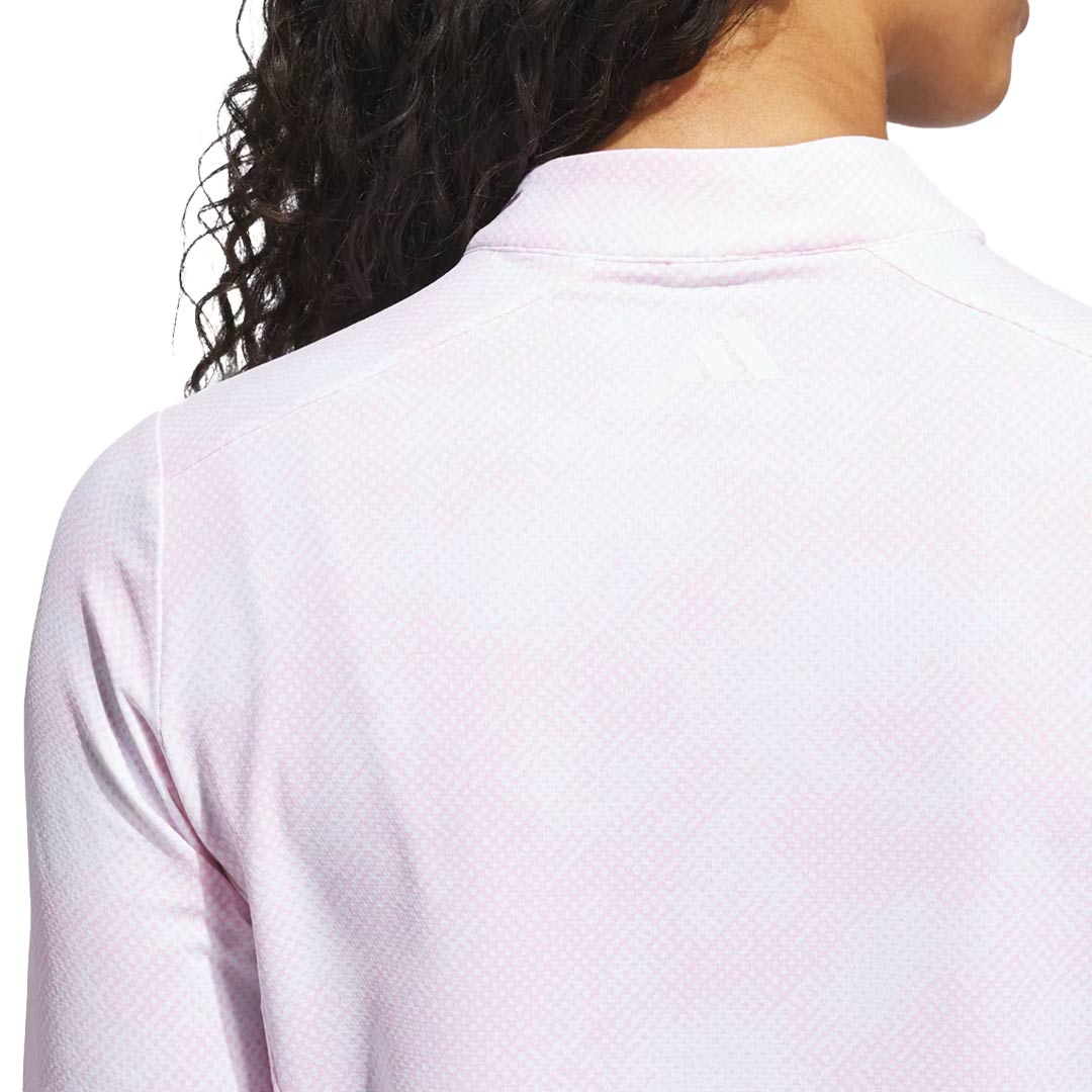 adidas - Women's Ultimate365 Printed 1/4 Zip Mock Neck Top (JN8412
