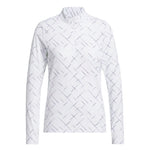 adidas - Women's Ultimate365 Printed 1/4 Zip Mock Neck Top (JZ5433)