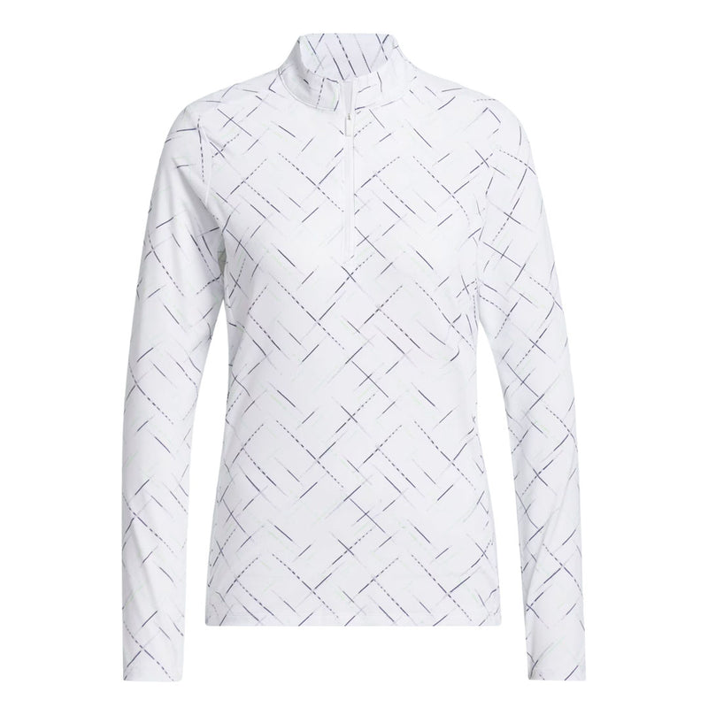 adidas - Women's Ultimate365 Printed 1/4 Zip Mock Neck Top (JZ5433)