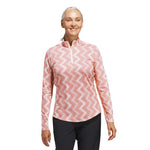 adidas - Women's Ultimate365 Printed 1/4 Zip Mock Neck Sweater (IP4255)