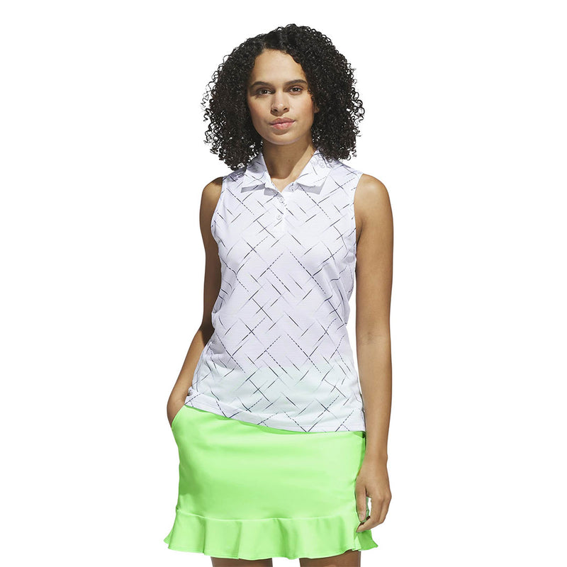 adidas - Women's Ultimate365 Printed Sleeveless Polo (JM1977)