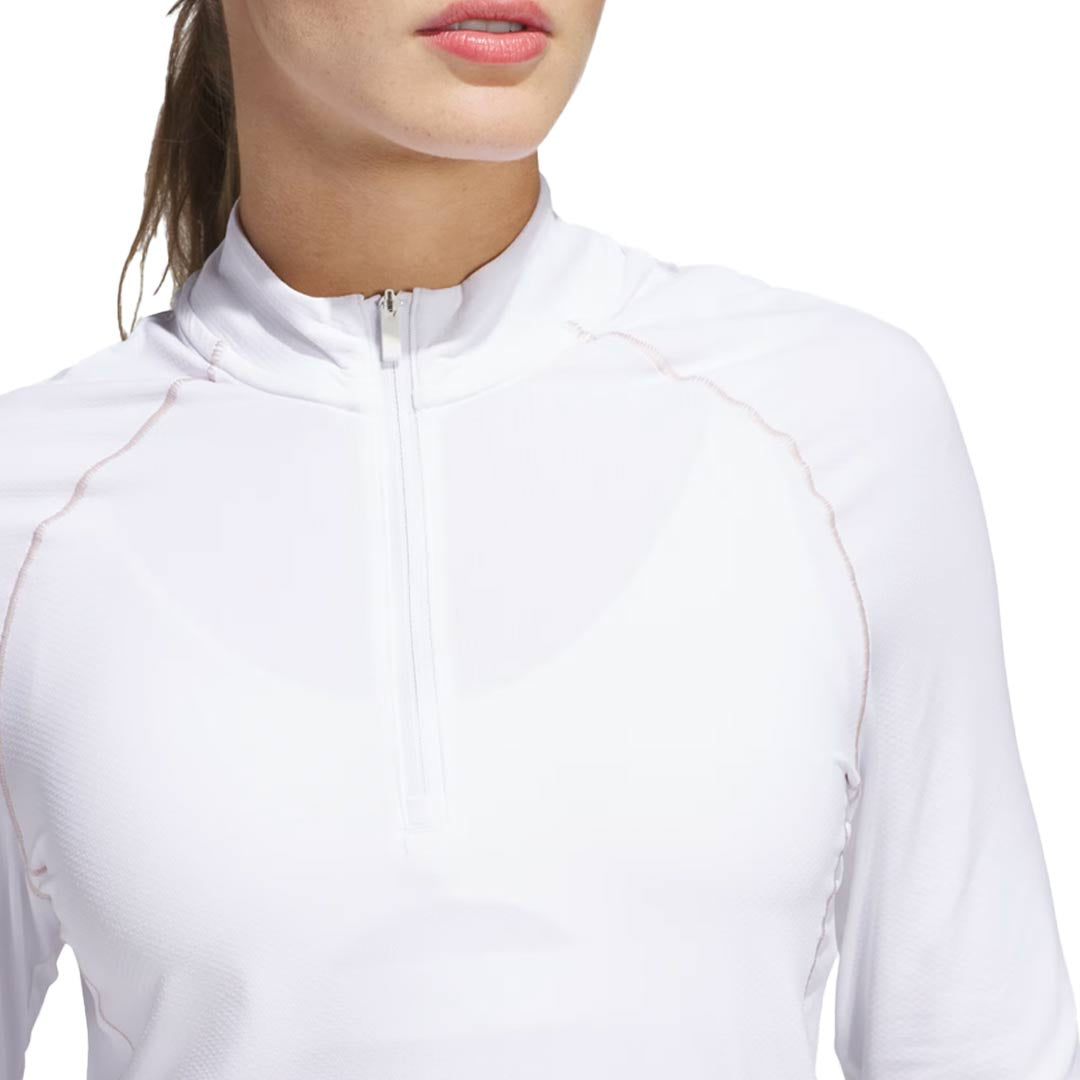 adidas - Women's Ultimate365 Solid 1/4 Zip Mock Polo (IM7871