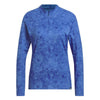 adidas - Women's Ultimate365 Tour Long Sleeve Printed 1/4 Zip Polo (HT1230)