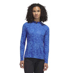 adidas - Women's Ultimate365 Tour Long Sleeve Printed 1/4 Zip Polo (HT1230)