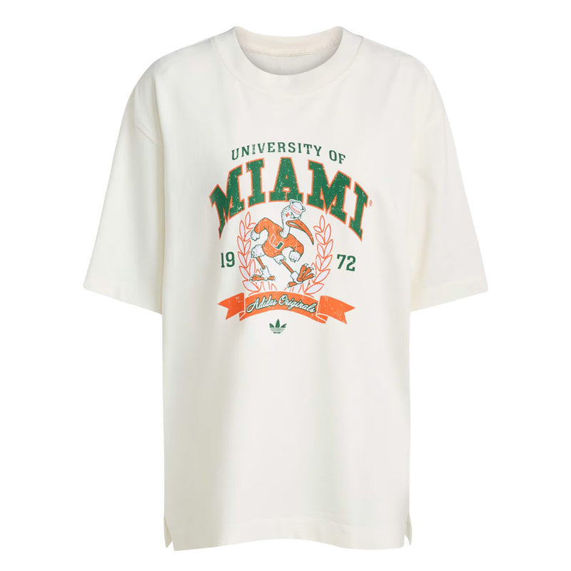 adidas - Women's University Of Miami Hurricanes Originals Graphic T-Shirt (KF2324)