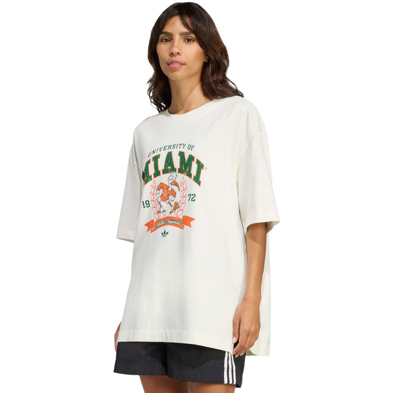 adidas - Women's University Of Miami Hurricanes Originals Graphic T-Shirt (KF2324)