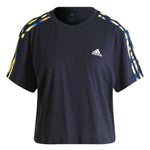 adidas - Women's Vibrant Print 3-Stripes Cotton Crop T-Shirt (IL5868)