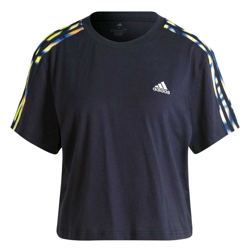 adidas - Women's Vibrant Print 3-Stripes Cotton Crop T-Shirt (IL5868)