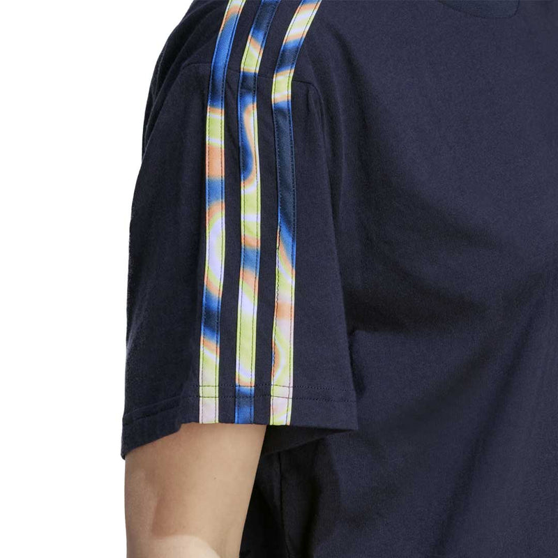 adidas - Women's Vibrant Print 3-Stripes Cotton Crop T-Shirt (IL5868)