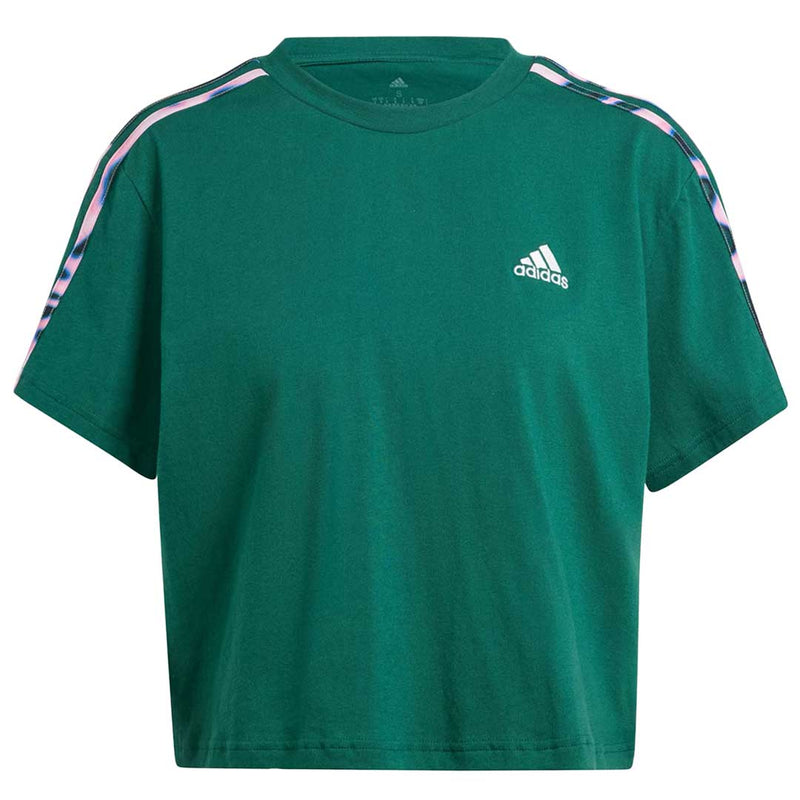 adidas - Women's Vibrant Print 3-Stripes Cotton Crop T-Shirt (IL5869)