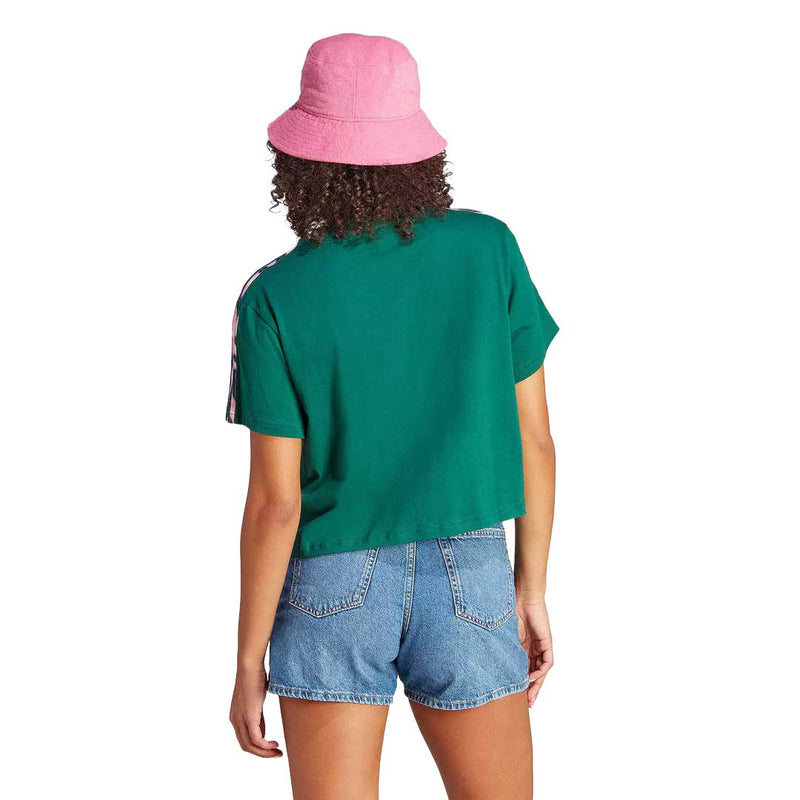 adidas - Women's Vibrant Print 3-Stripes Cotton Crop T-Shirt (IL5869)