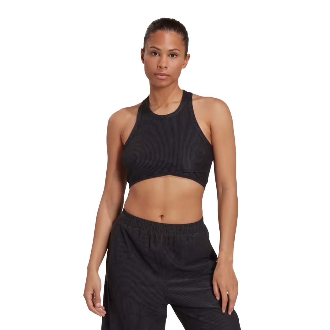 adidas - Women's Yoga Studio Wrapped Ribbed Sports Bra (HP1965