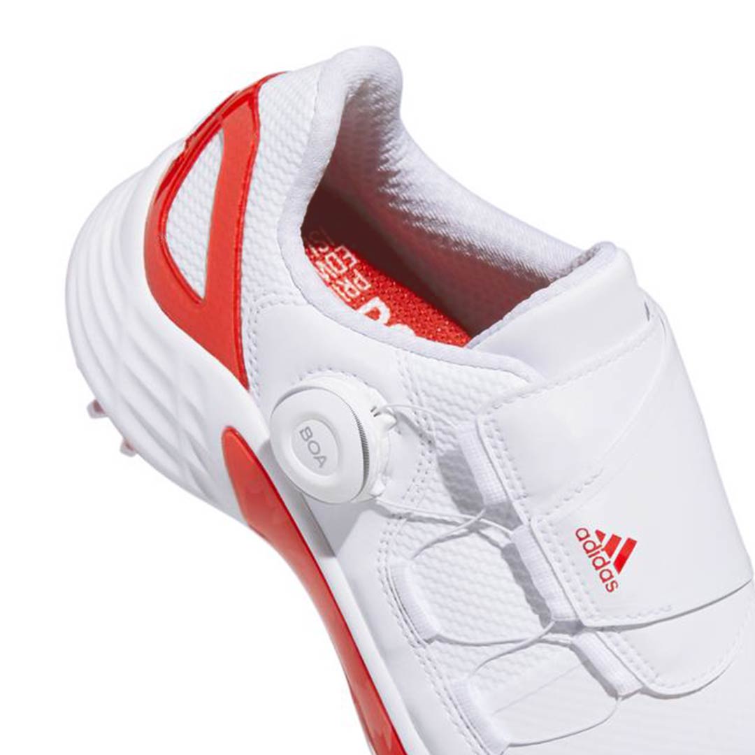 Adidas Women s ZG21 Boa Spiked Golf Shoes GY4551 Wht Red W6.5