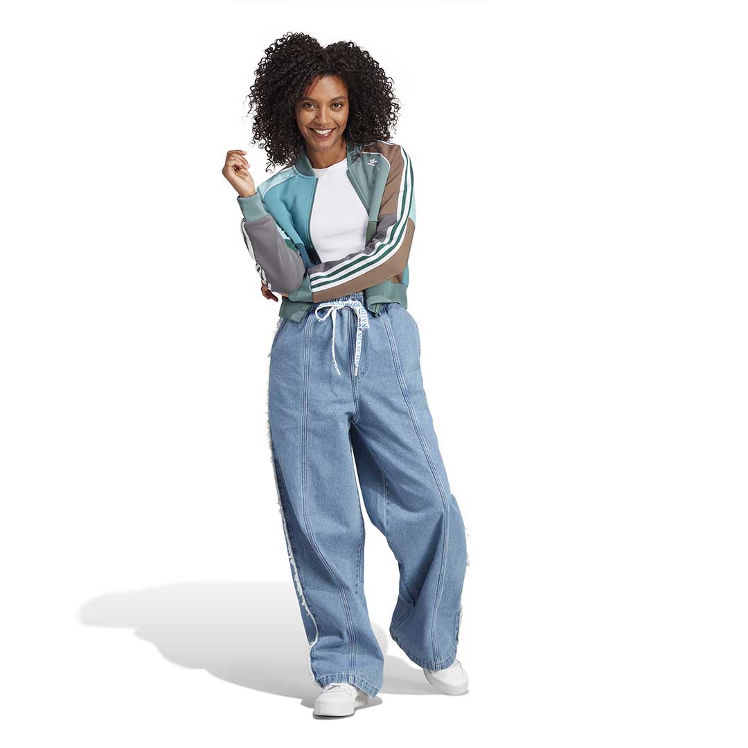 ☆【ADIDAS】☆adidas x KSENIASCHNAIDER W DENIM FRAYED JEAN☆ adidas - Women's adidas Originals x Kseniaschnaider Denim