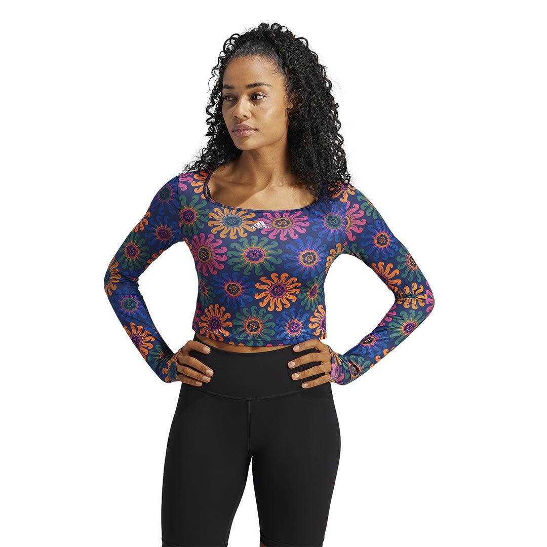 adidas - Women's adidas x FARM Rio Crop Long Sleeve T-Shirt