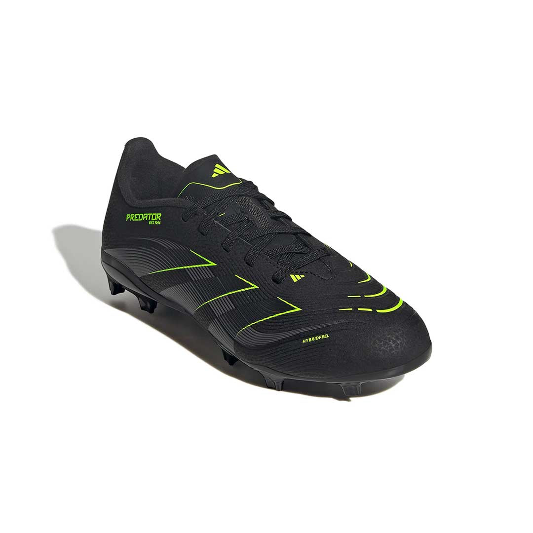  Predator サッカーシューズ 黒/黄緑 adidas - Kids' (Preschool & Junior) Predator League Firm/Multi