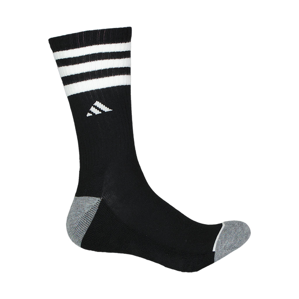 adidas - Men's 3 Stripe Cushioned 6 Pack Crew Socks (GB7952)