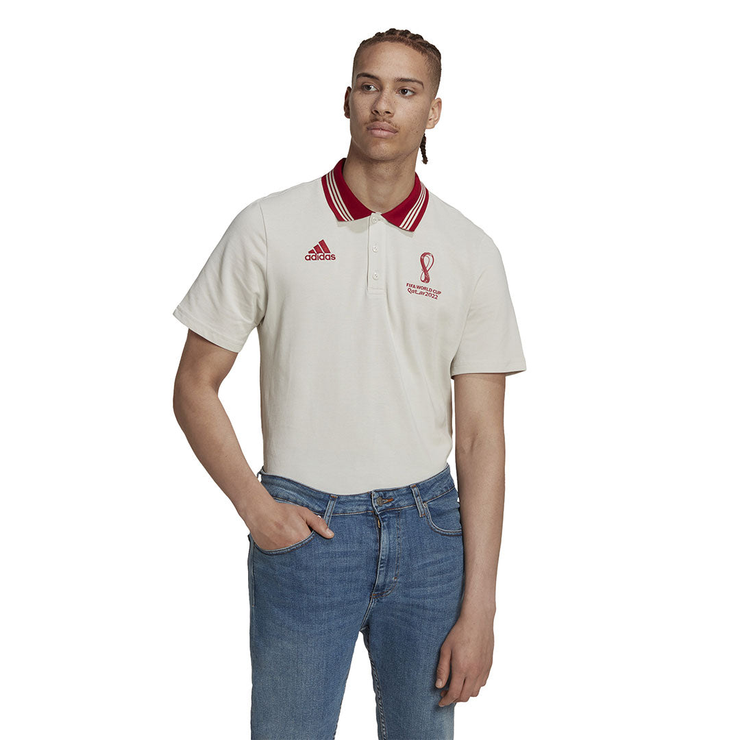 white adidas polo shirt