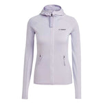 adidas - Veste de randonnée légère à capuche Terrex Tech Fleece pour femme (HT2048)