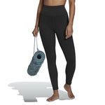 adidas - Legging côtelé taille haute Yoga Studio Luxe Wind pour femme (HN9445)