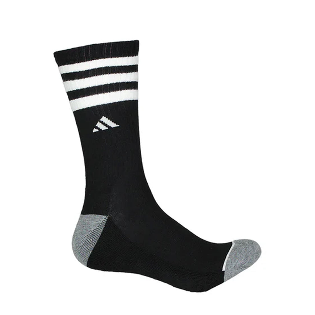 adidas - Men's 3 Stripe Cushioned 6 Pack Crew Socks (GB7952)