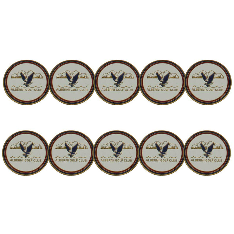 ahead - Alberni Golf Club Ball Markers (BM4 ALBERN-WHT-BLK)