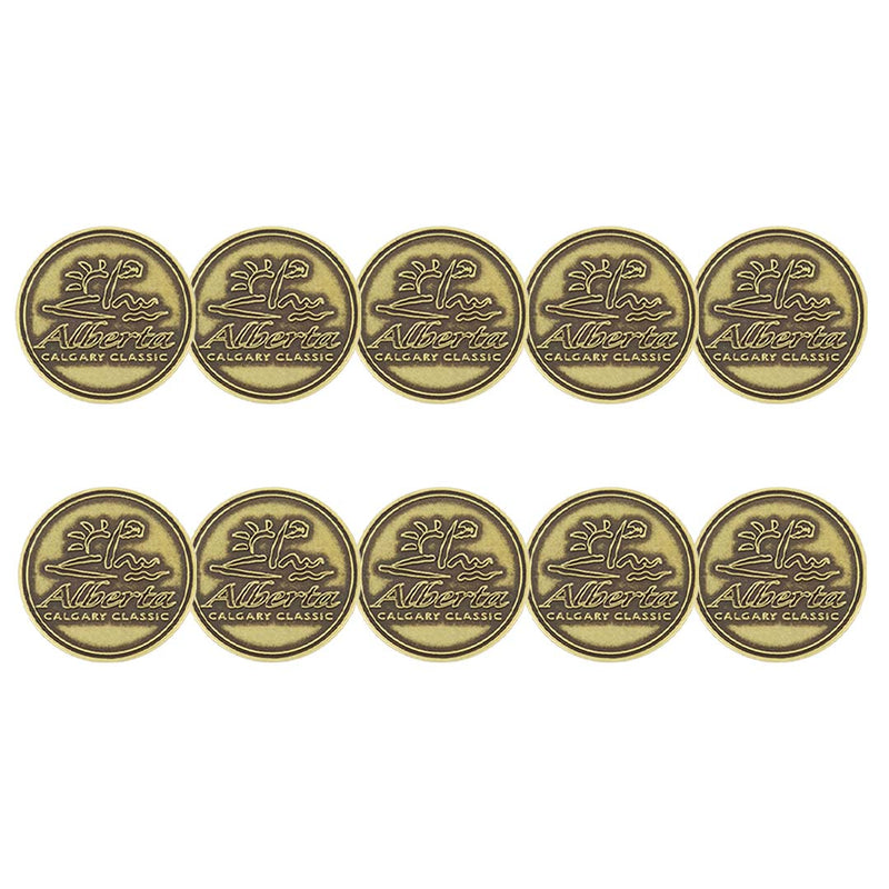 ahead - Alberta 'Calgary Classic' Golf Ball Markers (BM4 ALBCALCL - BRASS)