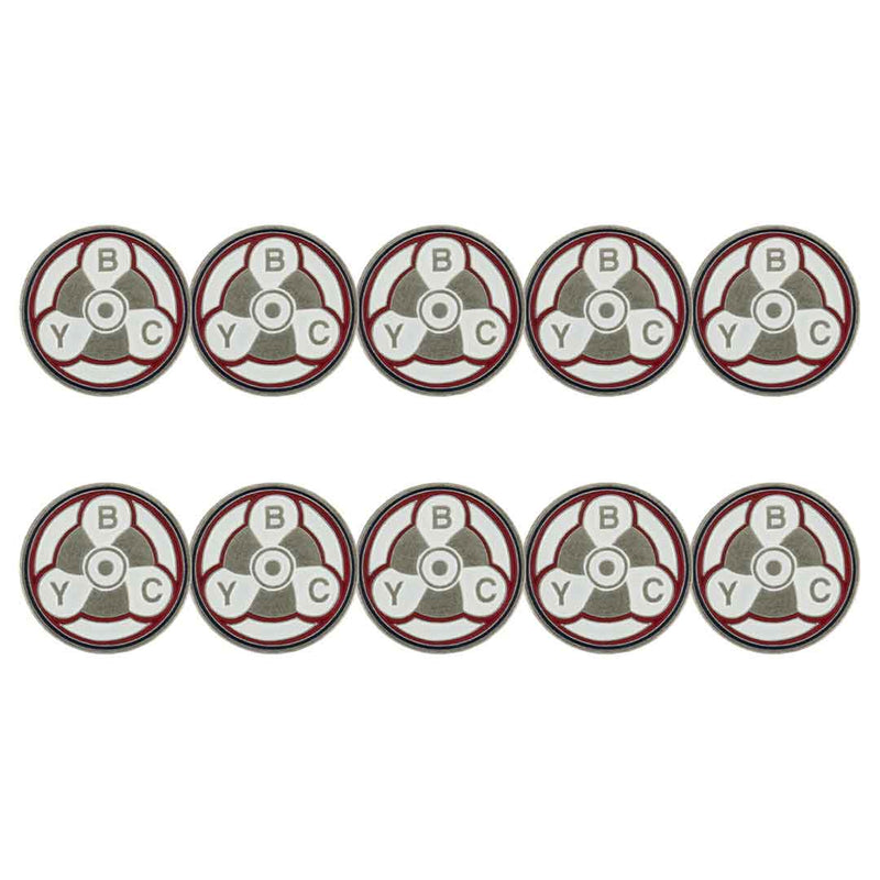 ahead - BYC Golf Ball Markers (BM4 BEAUM - WHTSLV)