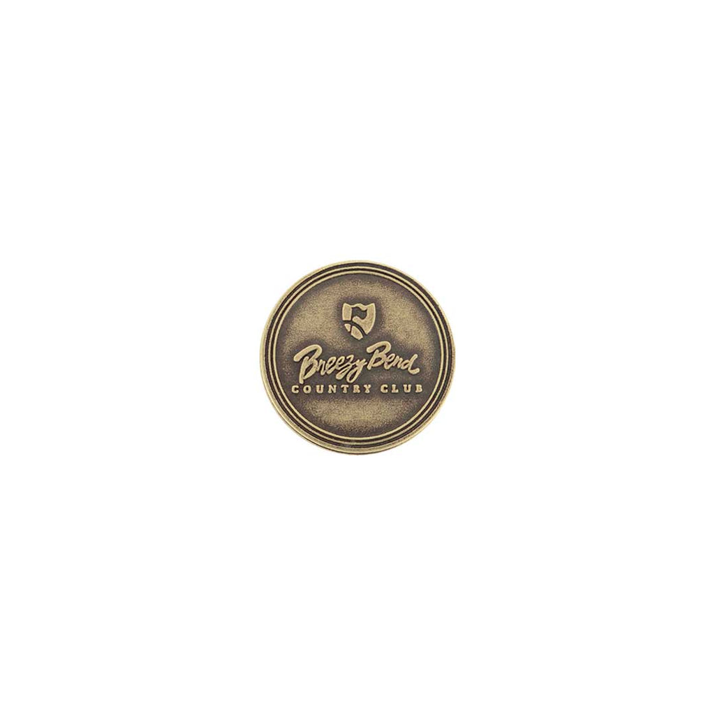 ahead - Breezy Bend Country Club Golf Ball Markers (BM4R GOLFBREEZY-BRSS)