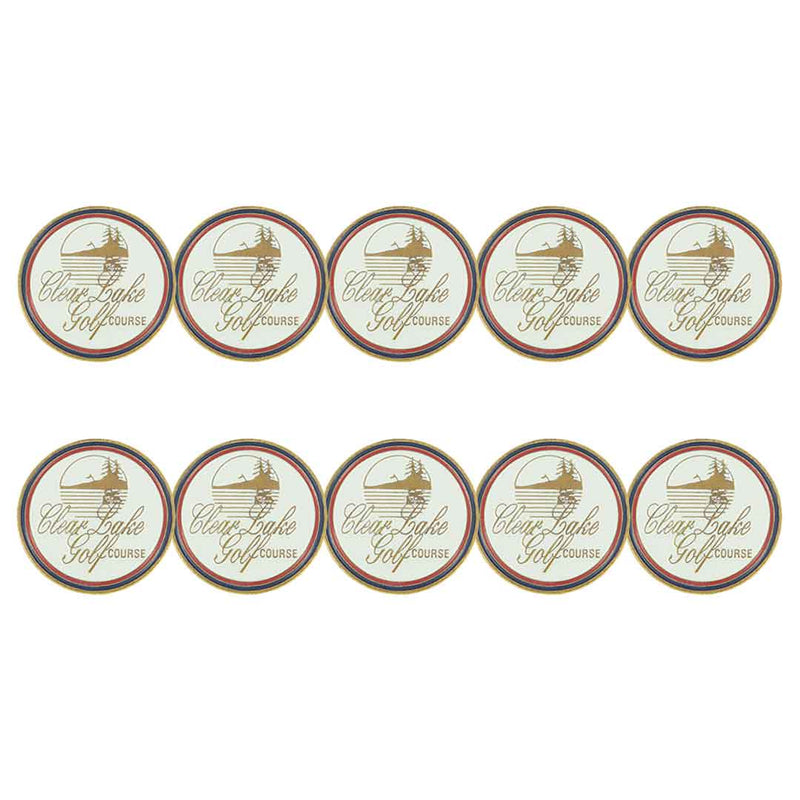ahead - Clear Lake Golf Course Ball Markers (BM4R CLEARLI-WHT)