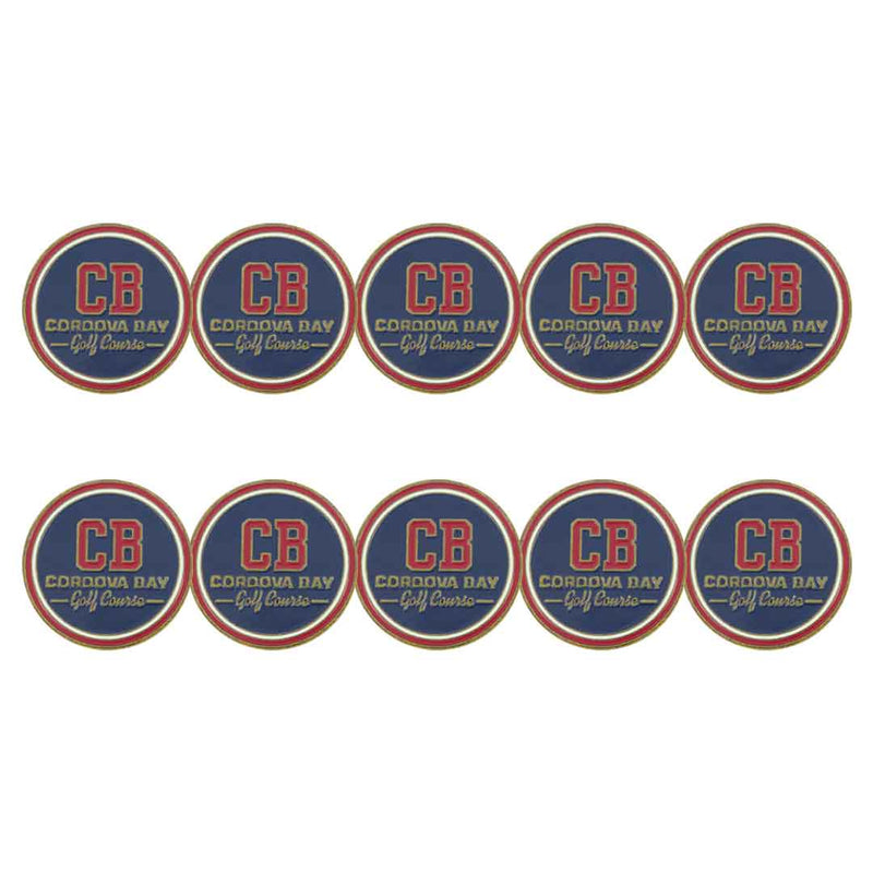ahead - Cordova Bay Golf Course Ball Markers (BM4R CB007024 - NVYRED)