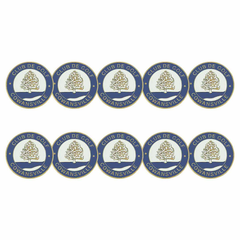 devant - Cowansville Club De Golf Ball Markers (BM4R COWANS - NVYWHT) 