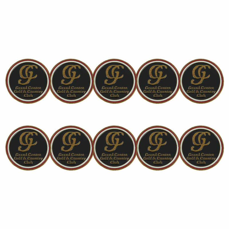 ahead - Grand Centre Golf & Country Club Ball Markers (BM4R GRANCE - BLK)
