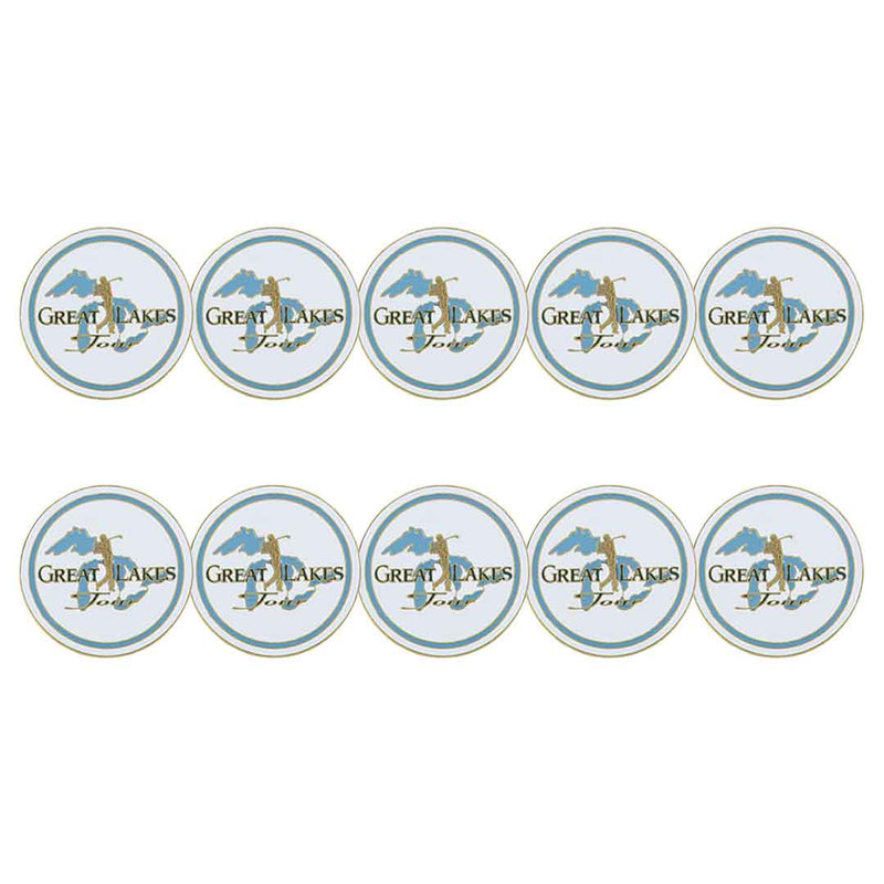 ahead - Great Lakes Golf Tour Ball Markers (CREEK LAKES-WHT-BLU)