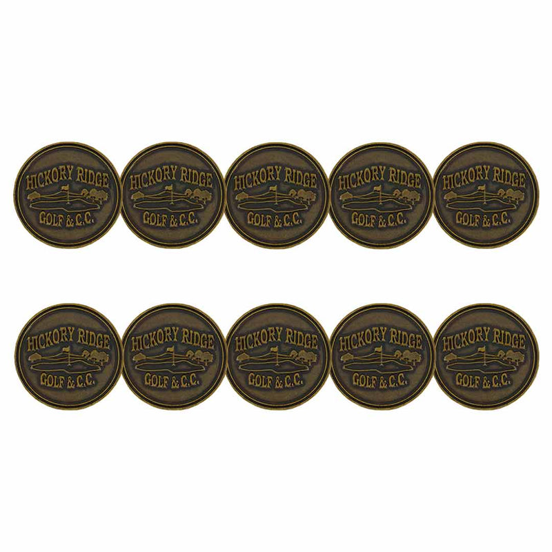 ahead - Hickory Ridge Golf & Country Club Ball Markers (BM4R HICK - BRASS)