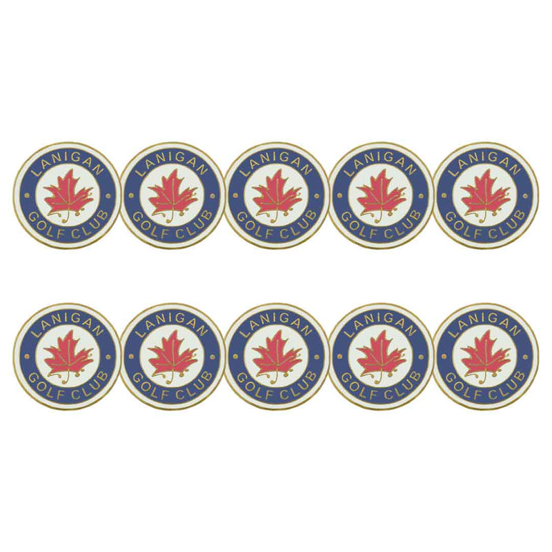 ahead - Lanigan Golf and Country Club Ball Markers (BM4R LANIGAN - NVYWHT)