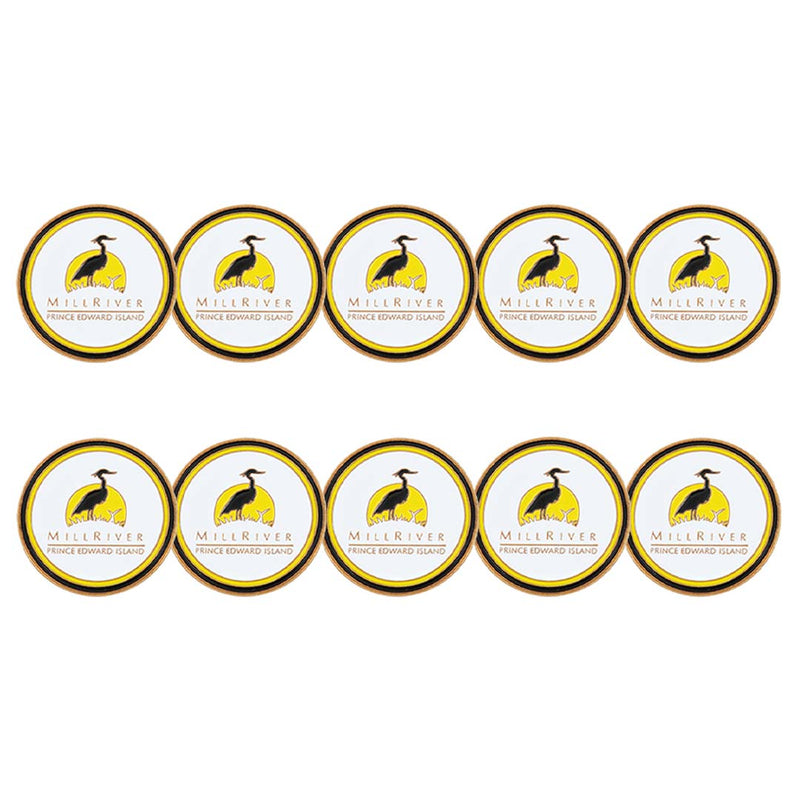 ahead - Mill River Resort Golf Ball Markers (BM4 MILLRIV - WHTYEL)