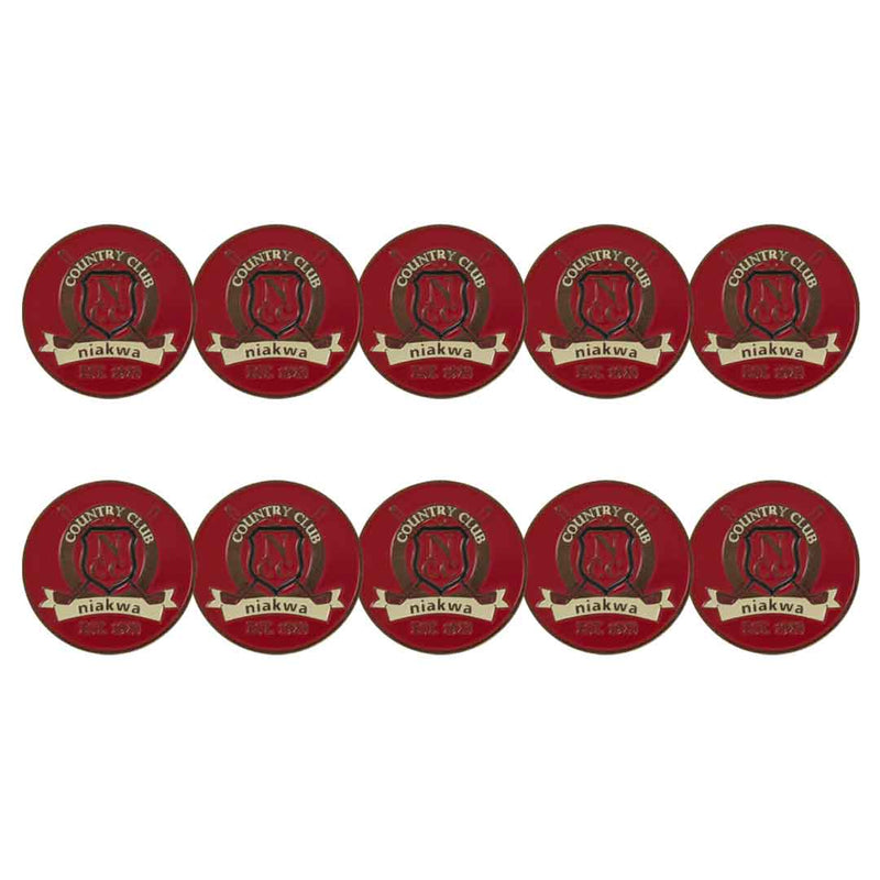 ahead - Niakwa Country Club Golf Ball Markers (BM NIAKWA - RED)