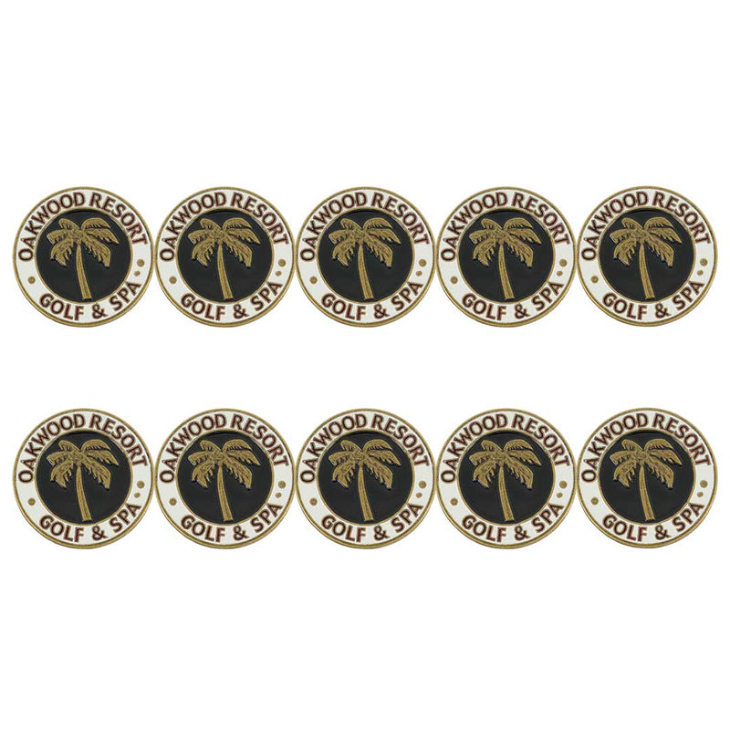 ahead - Oakwood Resort Golf & Spa Ball Markers (BM4 OAK - BLKWHT)